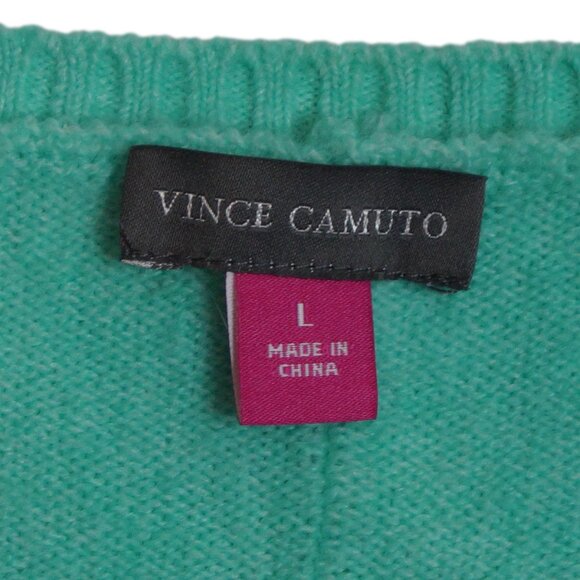 Vince Camuto Aqua Drop Shoulder Soft Cozy Long Sleeve V-Neck Sweater Sz L - Picture 5 of 7